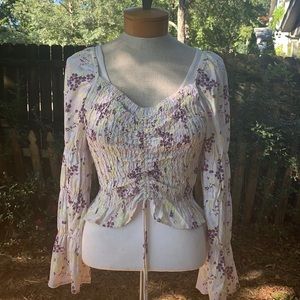 Kit & Sky Floral Print  Top Size M